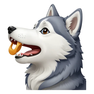 Husky howling in celebration sticker