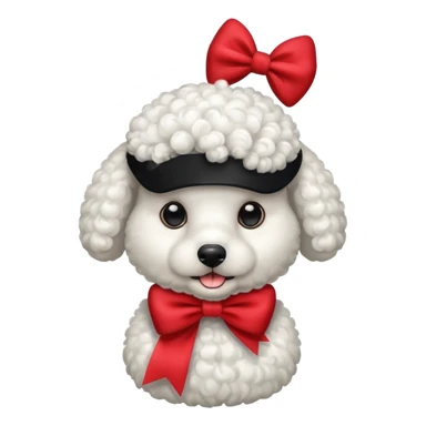 Poodle de laço sticker