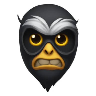 a dark evil figure in an owl mask sticker