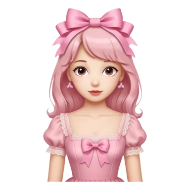 Coquette aesthetic pink sticker