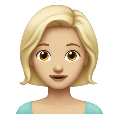 Blonde haired girl with brown eyes and fair skin sticker