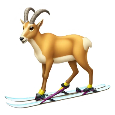 Chamois skiing sticker