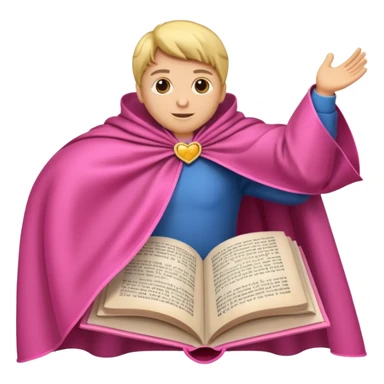 make a open book with the cape pink sticker