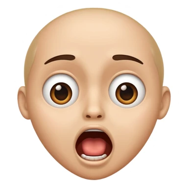 Shocked face sticker