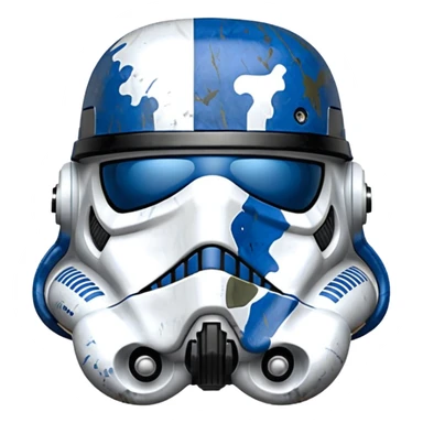 Stormtrooper Helmet in blue camo sticker