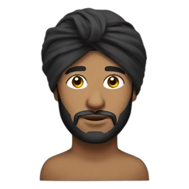 Black Arab turban sticker