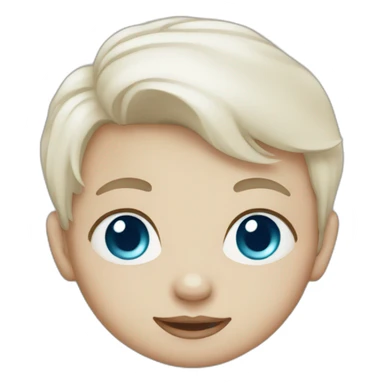 white baby blue eyes sticker