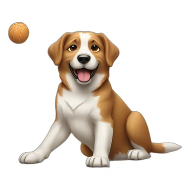 dog-spiking-volleyball sticker