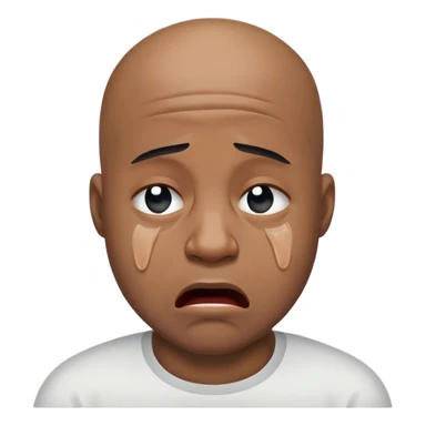 a blad man crying sticker