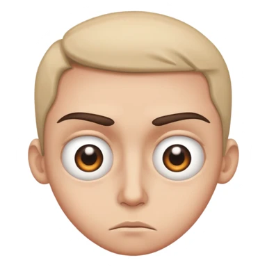 Suspicious with one eye bigger than the other looking at the Camrea sticker