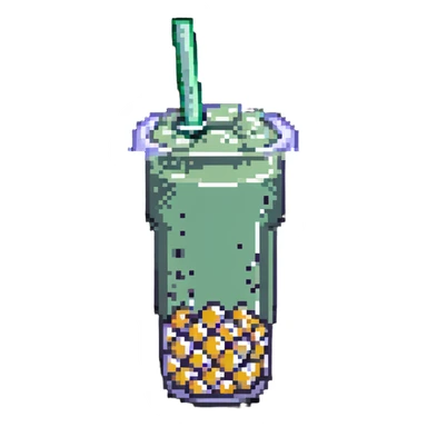 bubble tea with tapioca pearls sticker