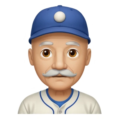 viejo pelon bigote gorra beisbol sticker