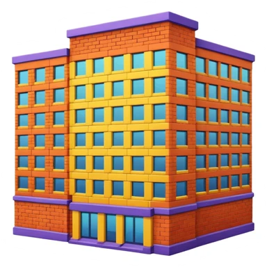 I want a 7 storey building with 7 chakras colour. Starting with red colour at the base sticker