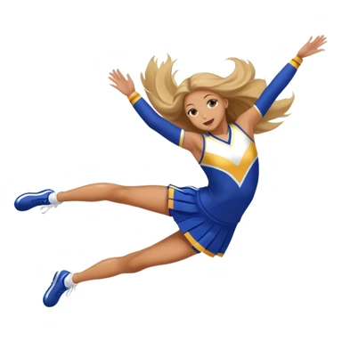 Cheerleader falling from stunt sticker