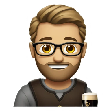 Me with a pint of Guinness  sticker