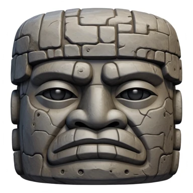 Olmec stone head, ancient Mesoamerican civilization sticker