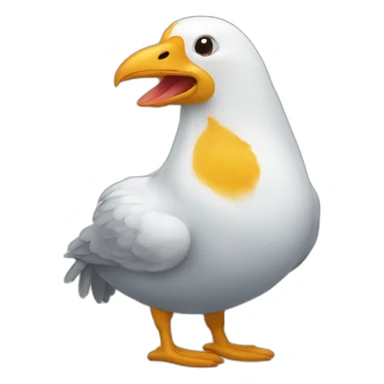 un animal que sea una mezcla de una foca y una gallina sticker