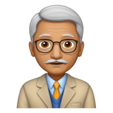 old indian male teacher sticker