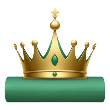 A simple crown silhouette with a yoga mat roll underneath sticker