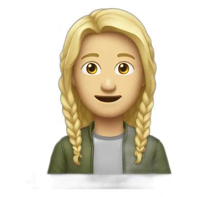 Зомбі ,король який посміхається кровавою посмішкою ,на колові в нього військова качка в руки в нього череп ,а в іншій катана sticker