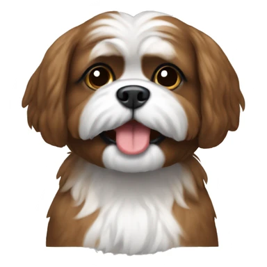 Brown shitzu sticker