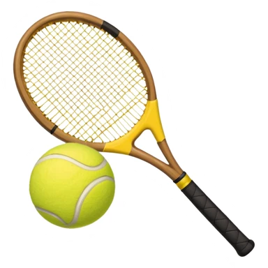 tennis ball and racket sticker