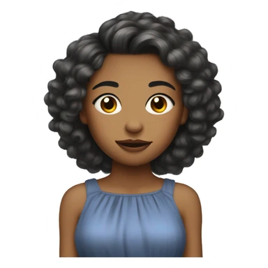 girl with ugly hair and acne but pretty dress sticker