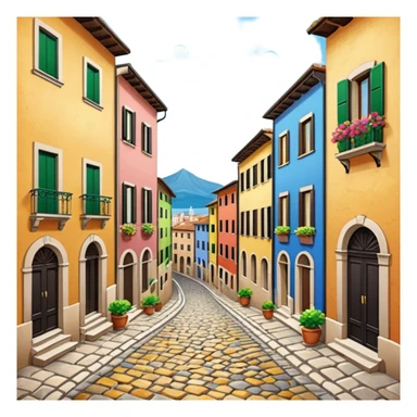 postcard of italy sticker