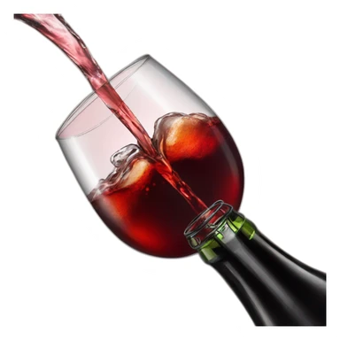 Coke Zero can being poured into wine glass sticker