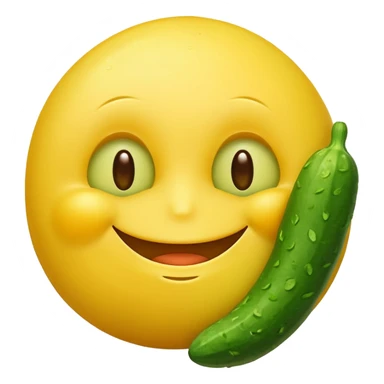 resting yellow smiley face with cucumbers over its eyes sticker