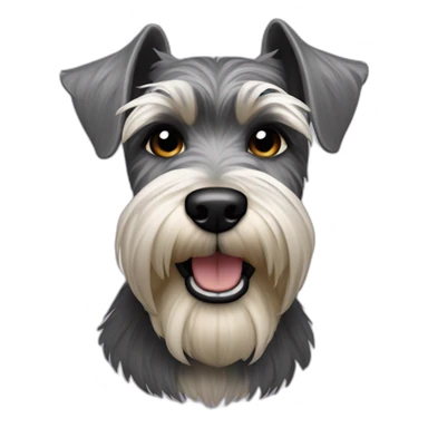 Schnauzer hard rock style sticker