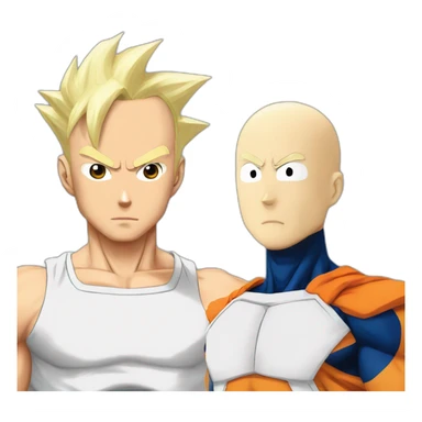 Saitama vs goku sticker