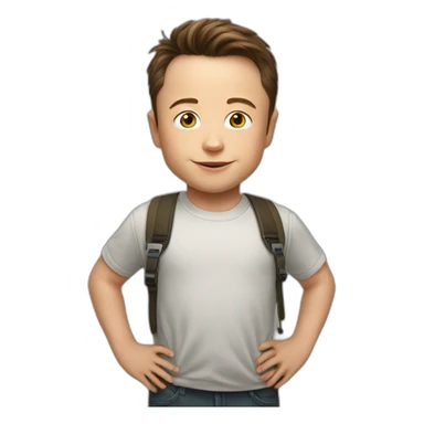 5 years old elon musk sticker