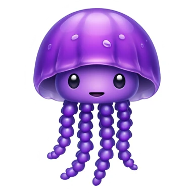 Hazme una medusa con piel de uva morada sticker