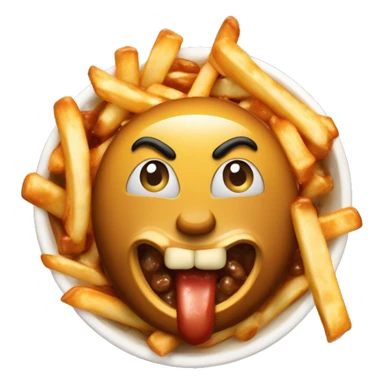 Poutine qui mange des poutine  sticker
