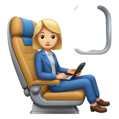 passanger in plane seat sticker