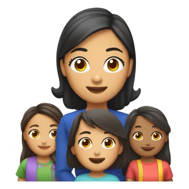 A Filipina teacher teaching 3 year old children in a daycare in brooklyn ny usa sticker