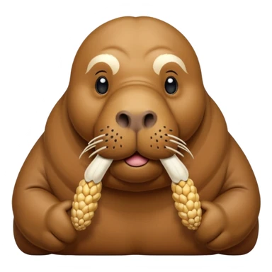 Walrus holding peanuts sticker