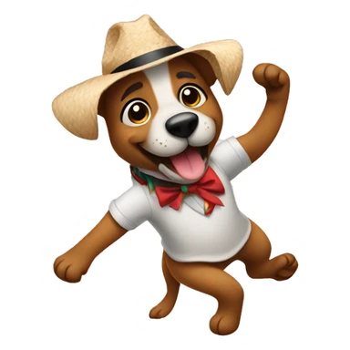Perro bailando conga  sticker