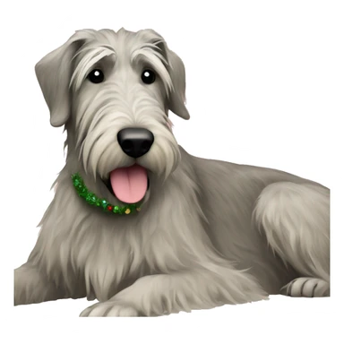  Irish wolfhound dog and christmas tree sticker