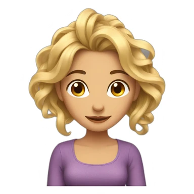 women tangled sticker