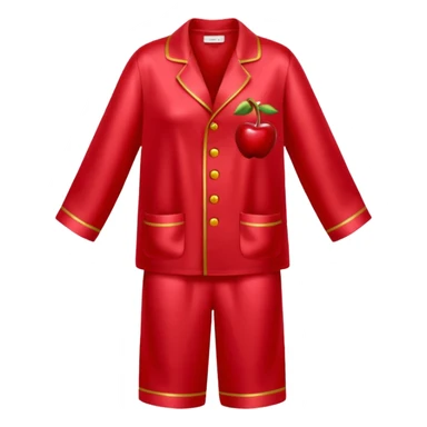 Pijama de satin color cherry sticker