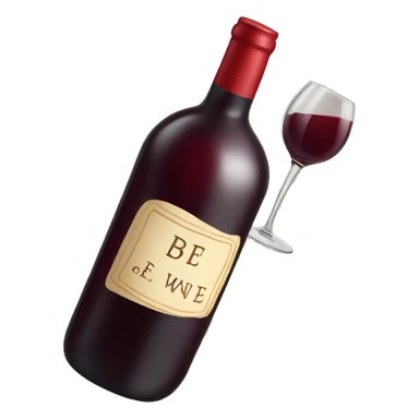 a bottle of red wine sticker