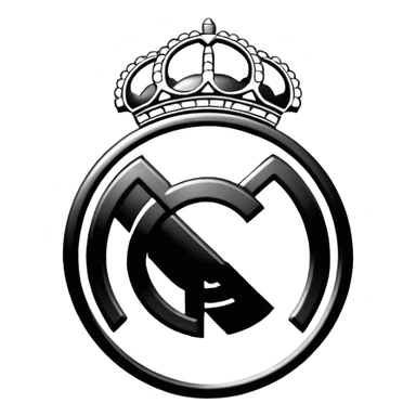 Real Madrid logo sketch drawing just lines  sticker