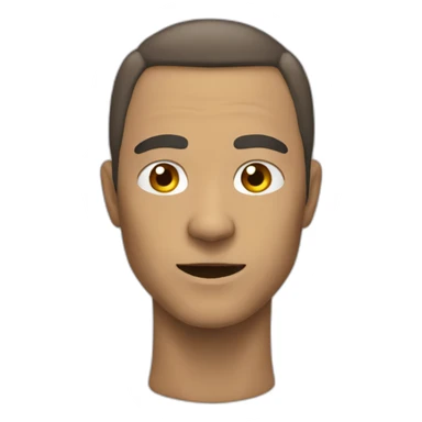 Homme chauve impair grand ouvert sticker