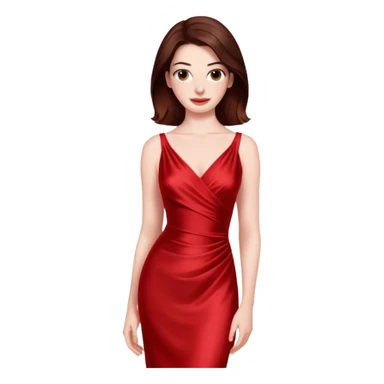 Anne Hathaway in red dress, hot sticker