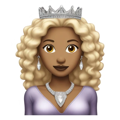 Light skin girl girl Use my image i am Deborah as a Queen of rock with jewelry sticker