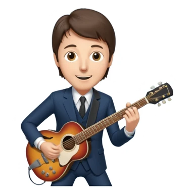 Paul McCartney playing guitar suit sticker
