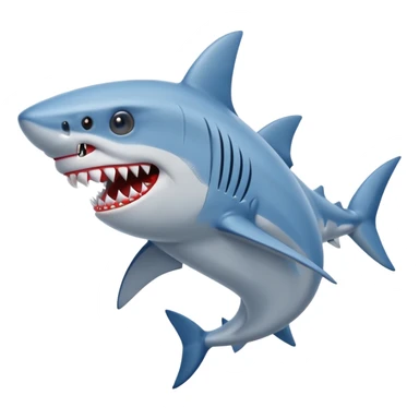 Un tiburón con tenis Nike azules sticker