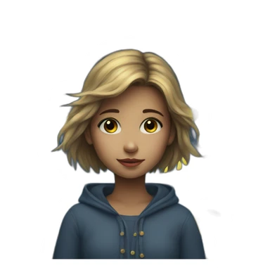 girl-painting-starry-night sticker